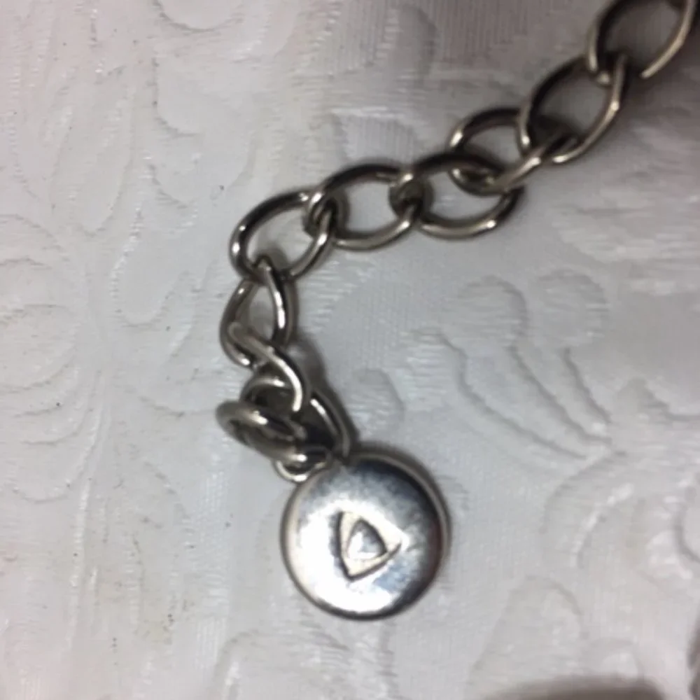 Silver Tone Chain Looped Adjustable Belt 37